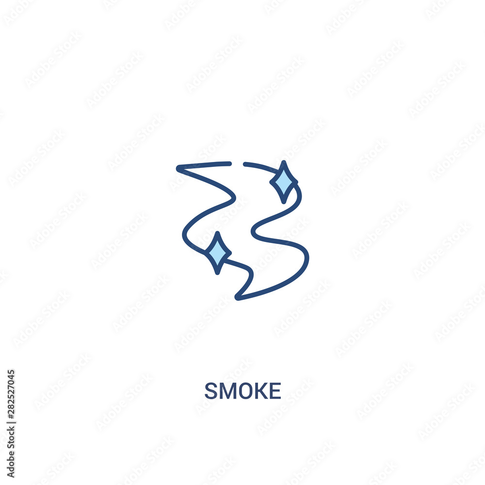 smoke concept 2 colored icon. simple line element illustration. outline blue smoke symbol. can be used for web and mobile ui/ux. smoke concept 2 colored icon. simple line element illustration. outline blue smoke symbol. can be used for web and mobile ui/ux.