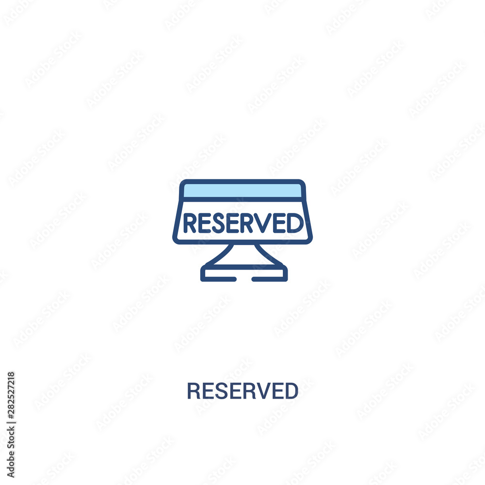 reserved concept 2 colored icon. simple line element illustration. outline blue reserved symbol. can be used for web and mobile ui/ux. reserved concept 2 colored icon. simple line element illustration. outline blue reserved symbol. can be used for web and mobile ui/ux.