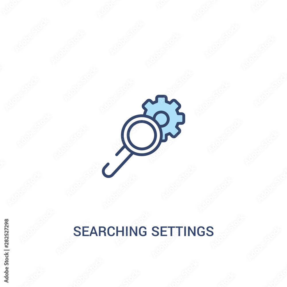searching settings interface concept 2 colored icon. simple line element illustration. outline blue searching settings interface symbol. can be used for web and mobile ui/ux. searching settings interface concept 2 colored icon. simple line element illustration. outline blue searching settings interface symbol. can be used for web and mobile ui/ux.