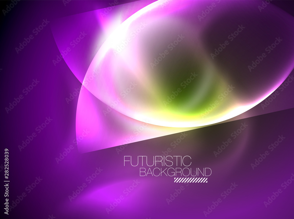 Vector glowing neon circles abstract background Vector glowing neon circles abstract background
