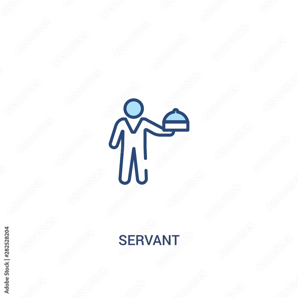 servant concept 2 colored icon. simple line element illustration. outline blue servant symbol. can be used for web and mobile ui/ux. servant concept 2 colored icon. simple line element illustration. outline blue servant symbol. can be used for web and mobile ui/ux.
