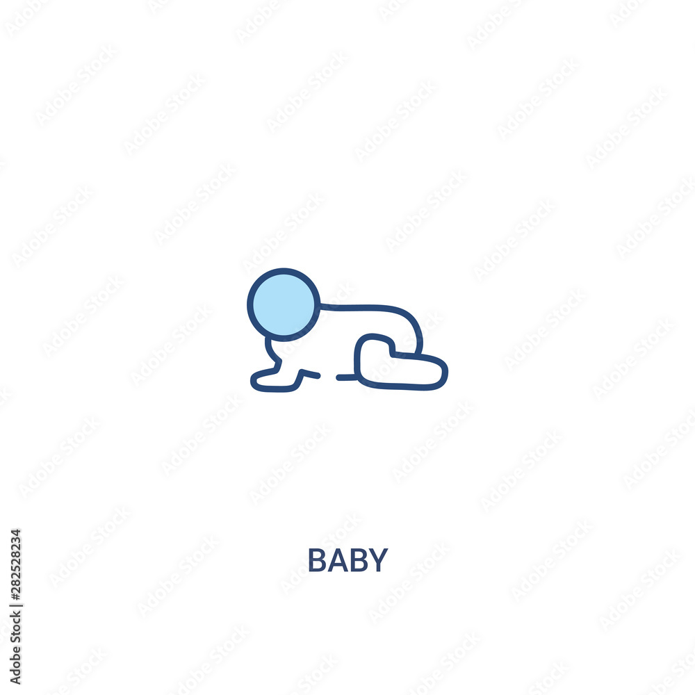 baby concept 2 colored icon. simple line element illustration. outline blue baby symbol. can be used for web and mobile ui/ux. baby concept 2 colored icon. simple line element illustration. outline blue baby symbol. can be used for web and mobile ui/ux.