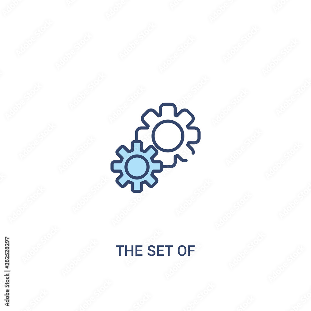 the set of concept 2 colored icon. simple line element illustration. outline blue the set of symbol. can be used for web and mobile ui/ux.