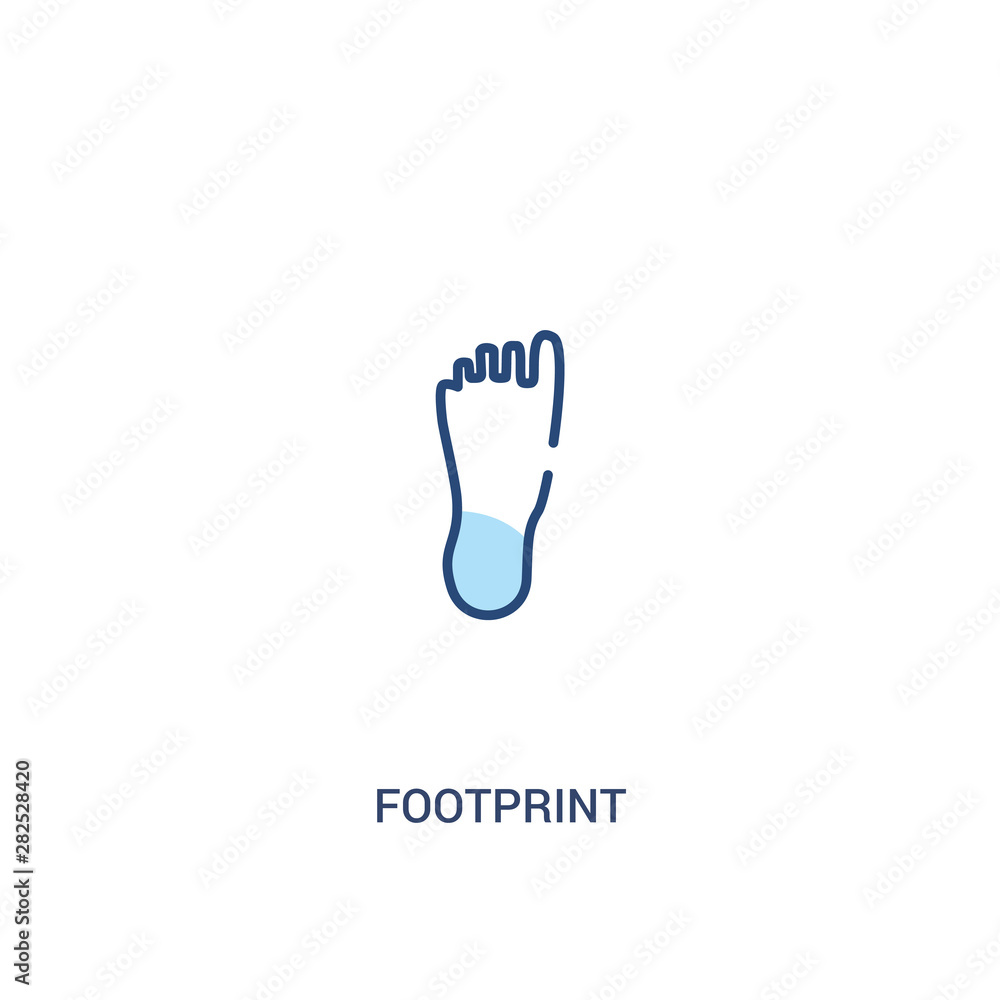 footprint concept 2 colored icon. simple line element illustration. outline blue footprint symbol. can be used for web and mobile ui/ux. footprint concept 2 colored icon. simple line element illustration. outline blue footprint symbol. can be used for web and mobile ui/ux.
