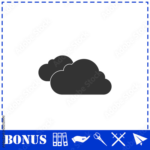 Clouds icon flat