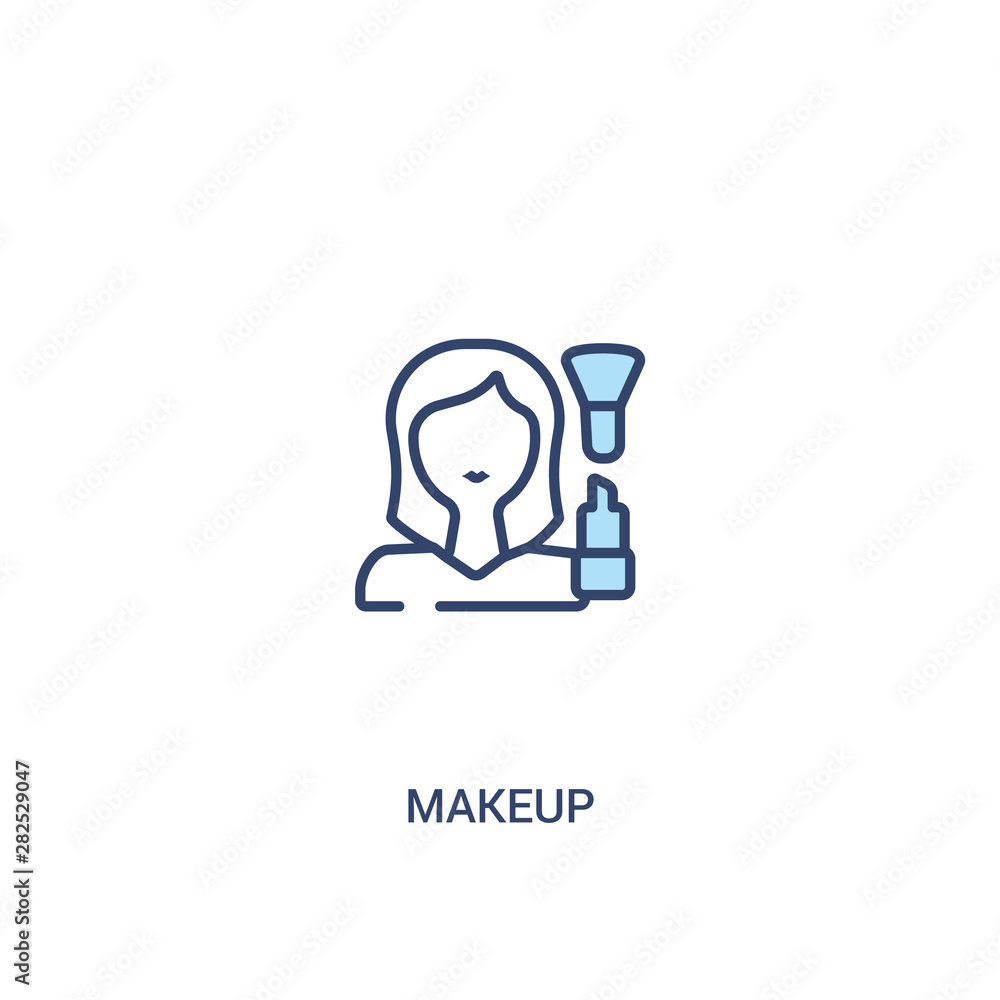 makeup concept 2 colored icon. simple line element illustration. outline blue makeup symbol. can be used for web and mobile ui/ux. makeup concept 2 colored icon. simple line element illustration. outline blue makeup symbol. can be used for web and mobile ui/ux.