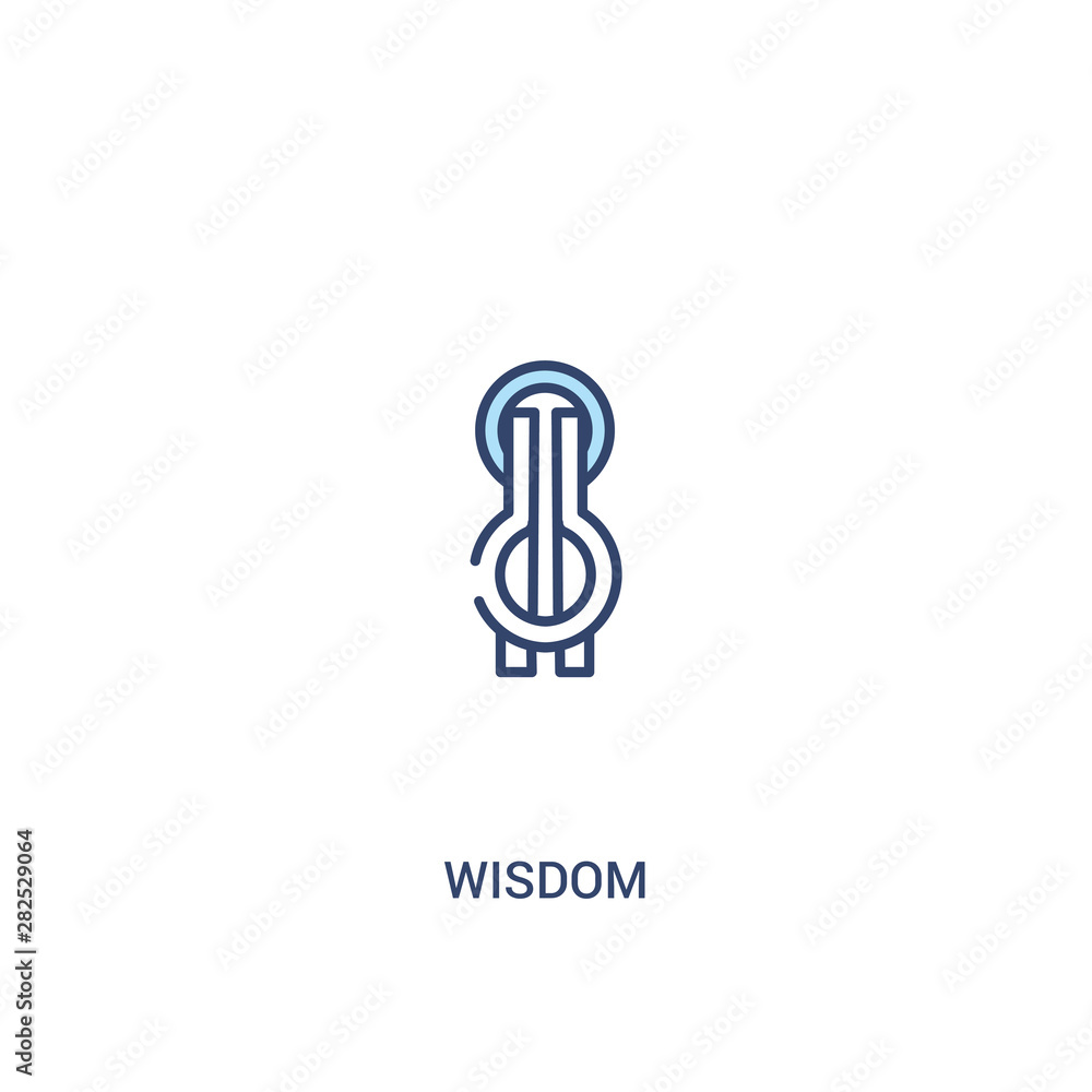 wisdom concept 2 colored icon. simple line element illustration. outline blue wisdom symbol. can be used for web and mobile ui/ux. wisdom concept 2 colored icon. simple line element illustration. outline blue wisdom symbol. can be used for web and mobile ui/ux.