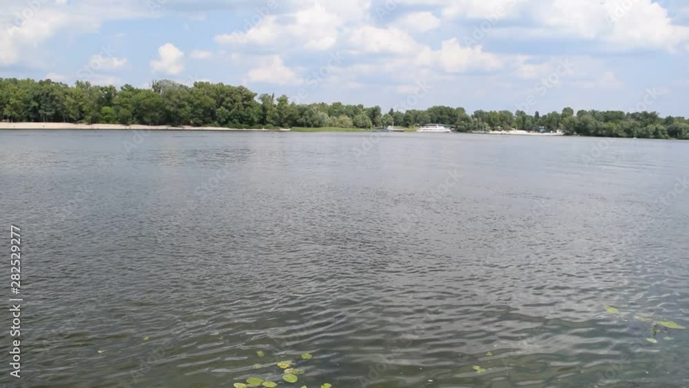 Beautiful view of the dirty river and forest. Beautiful view of the dirty river and forest.