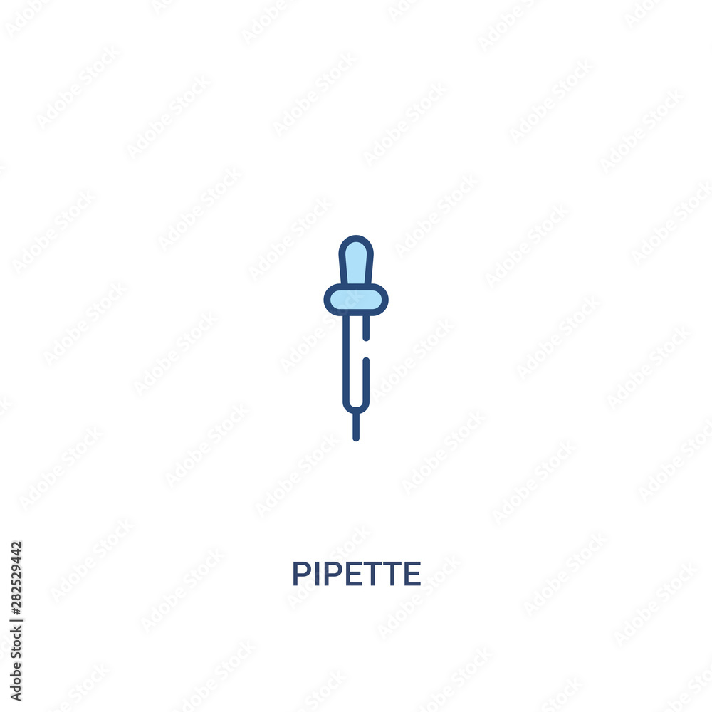 pipette concept 2 colored icon. simple line element illustration. outline blue pipette symbol. can be used for web and mobile ui/ux. pipette concept 2 colored icon. simple line element illustration. outline blue pipette symbol. can be used for web and mobile ui/ux.