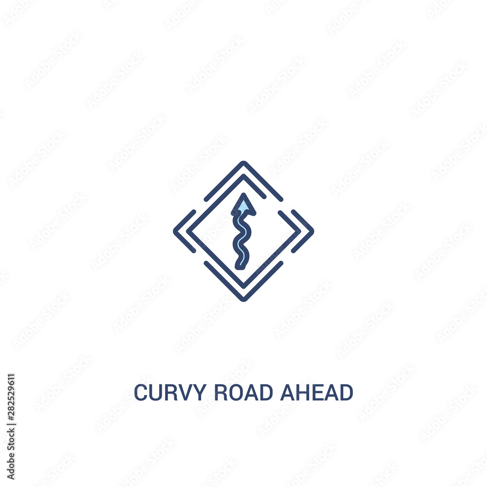 curvy road ahead concept 2 colored icon. simple line element illustration. outline blue curvy road ahead symbol. can be used for web and mobile ui/ux. curvy road ahead concept 2 colored icon. simple line element illustration. outline blue curvy road ahead symbol. can be used for web and mobile ui/ux.