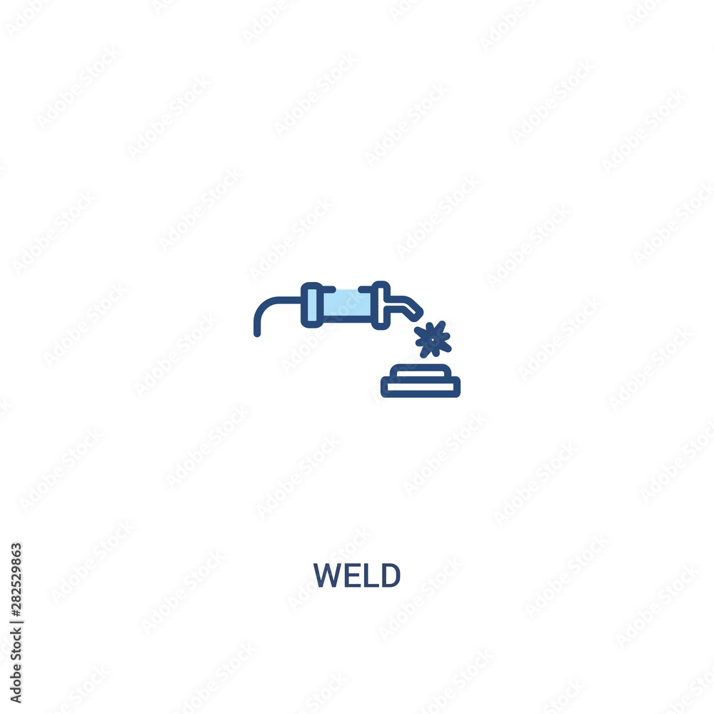 weld concept 2 colored icon. simple line element illustration. outline blue weld symbol. can be used for web and mobile ui/ux. weld concept 2 colored icon. simple line element illustration. outline blue weld symbol. can be used for web and mobile ui/ux.