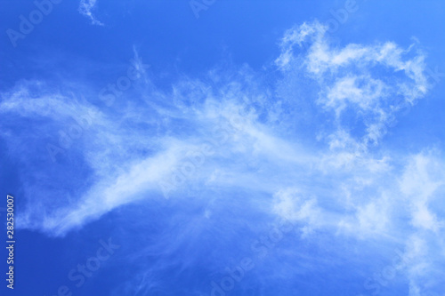 Beautiful cirrus clouds. Background. Landscape.