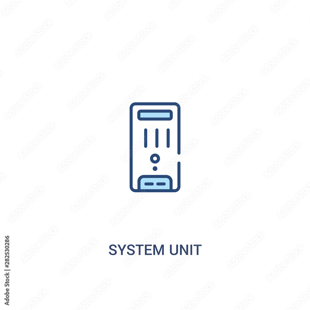 system unit concept 2 colored icon. simple line element illustration. outline blue system unit symbol. can be used for web and mobile ui/ux. system unit concept 2 colored icon. simple line element illustration. outline blue system unit symbol. can be used for web and mobile ui/ux.