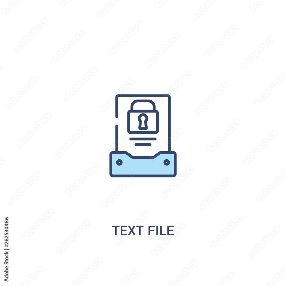 text file concept 2 colored icon. simple line element illustration. outline blue text file symbol. can be used for web and mobile ui/ux. text file concept 2 colored icon. simple line element illustration. outline blue text file symbol. can be used for web and mobile ui/ux.