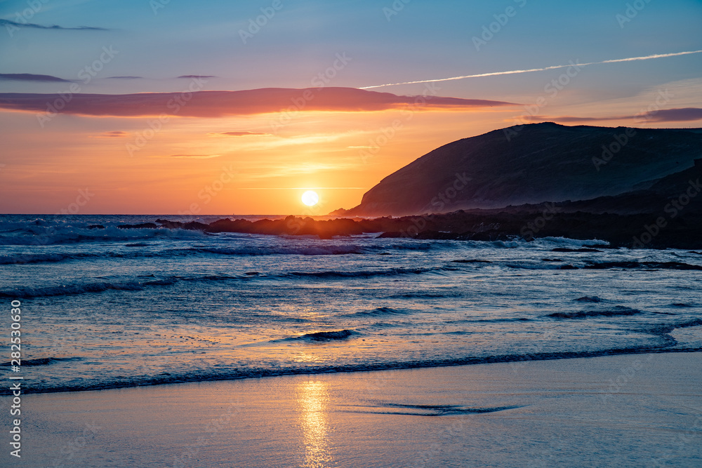 Obraz premium Croyde Bay Devon Sunset 2019-7