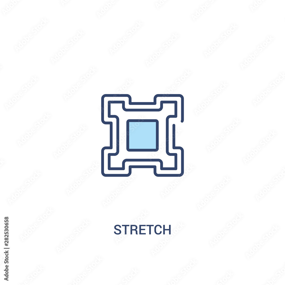 stretch concept 2 colored icon. simple line element illustration. outline blue stretch symbol. can be used for web and mobile ui/ux. stretch concept 2 colored icon. simple line element illustration. outline blue stretch symbol. can be used for web and mobile ui/ux.