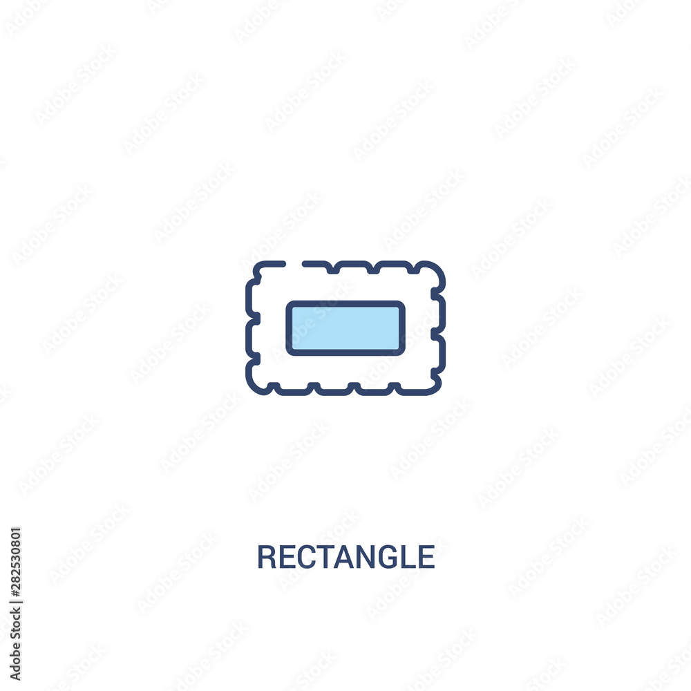rectangle concept 2 colored icon. simple line element illustration. outline blue rectangle symbol. can be used for web and mobile ui/ux. rectangle concept 2 colored icon. simple line element illustration. outline blue rectangle symbol. can be used for web and mobile ui/ux.