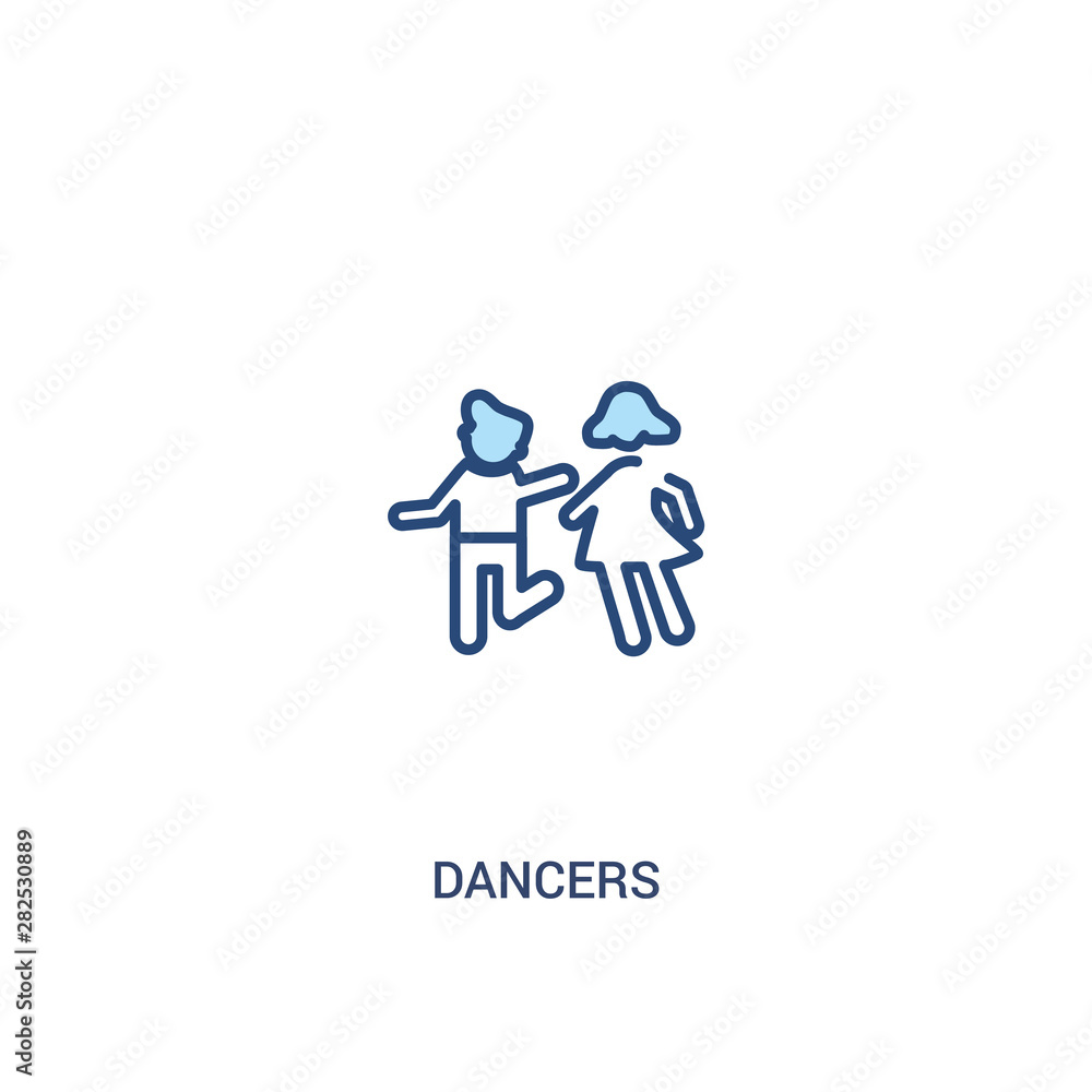 dancers concept 2 colored icon. simple line element illustration. outline blue dancers symbol. can be used for web and mobile ui/ux. dancers concept 2 colored icon. simple line element illustration. outline blue dancers symbol. can be used for web and mobile ui/ux.