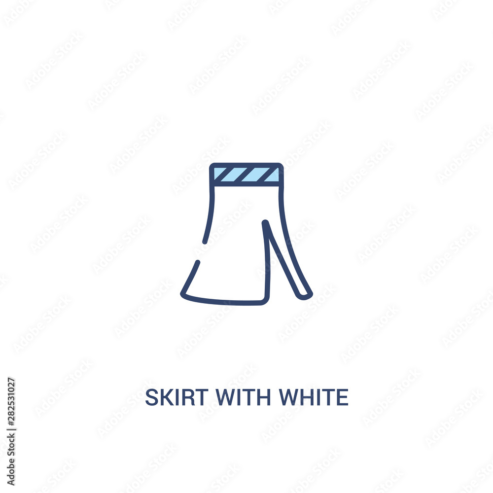 skirt with white lining concept 2 colored icon. simple line element illustration. outline blue skirt with white lining symbol. can be used for web and mobile ui/ux. skirt with white lining concept 2 colored icon. simple line element illustration. outline blue skirt with white lining symbol. can be used for web and mobile ui/ux.