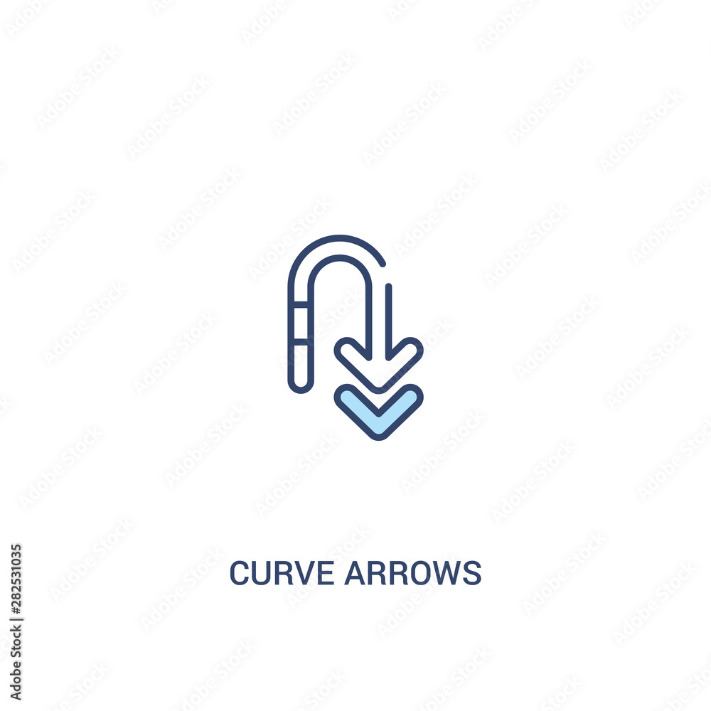 curve arrows concept 2 colored icon. simple line element illustration. outline blue curve arrows symbol. can be used for web and mobile ui/ux. curve arrows concept 2 colored icon. simple line element illustration. outline blue curve arrows symbol. can be used for web and mobile ui/ux.