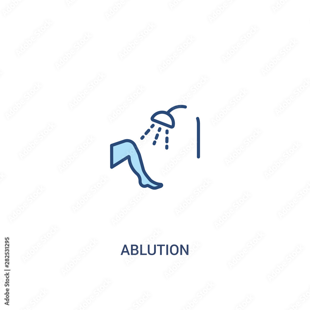 ablution concept 2 colored icon. simple line element illustration. outline blue ablution symbol. can be used for web and mobile ui/ux. ablution concept 2 colored icon. simple line element illustration. outline blue ablution symbol. can be used for web and mobile ui/ux.