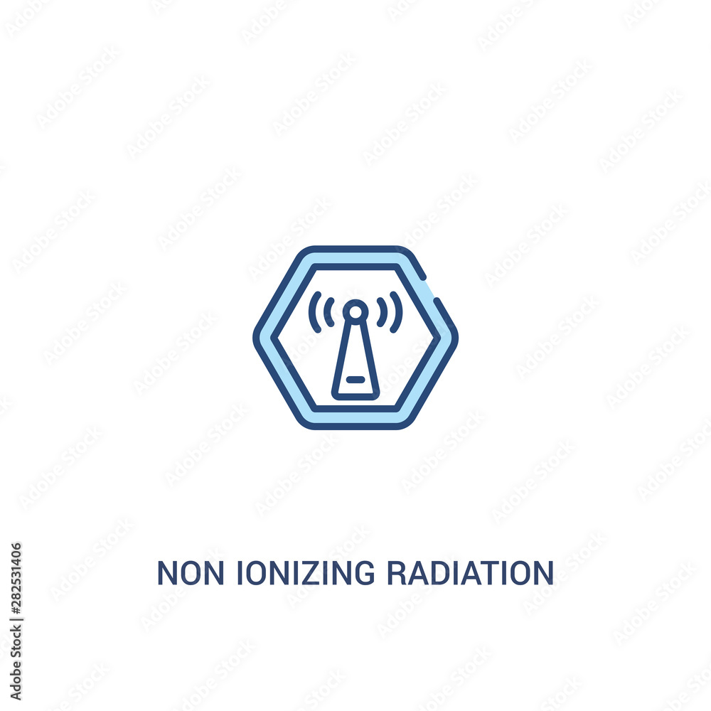 non ionizing radiation concept 2 colored icon. simple line element illustration. outline blue non ionizing radiation symbol. can be used for web and mobile ui/ux. non ionizing radiation concept 2 colored icon. simple line element illustration. outline blue non ionizing radiation symbol. can be used for web and mobile ui/ux.