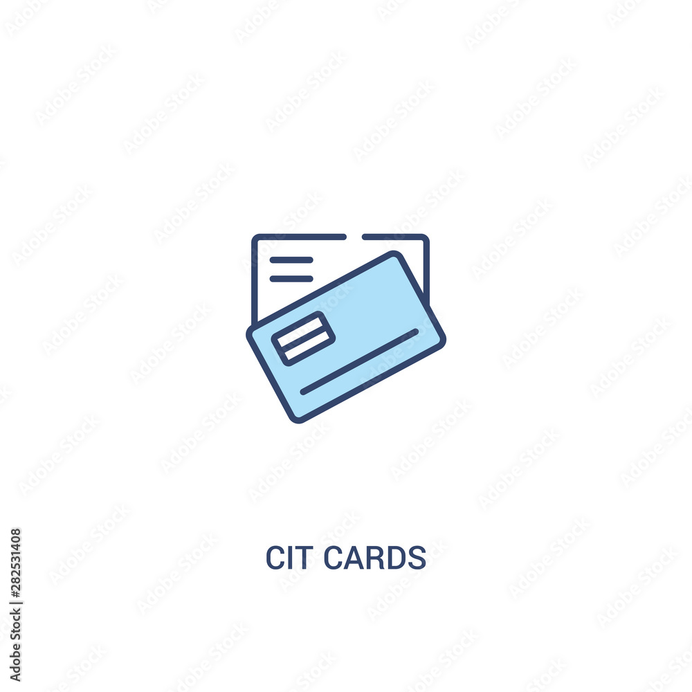 cit cards concept 2 colored icon. simple line element illustration. outline blue cit cards symbol. can be used for web and mobile ui/ux. cit cards concept 2 colored icon. simple line element illustration. outline blue cit cards symbol. can be used for web and mobile ui/ux.