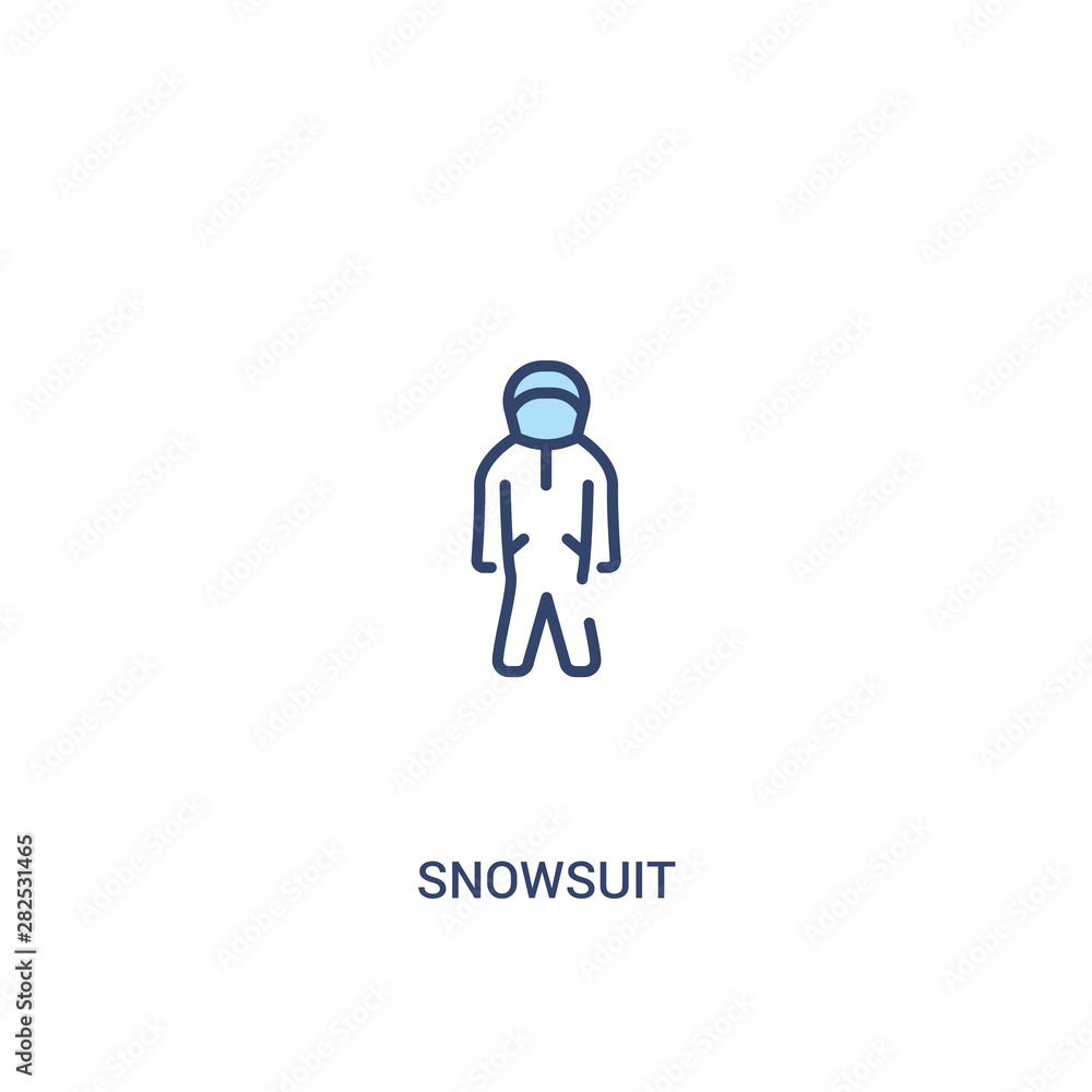snowsuit concept 2 colored icon. simple line element illustration. outline blue snowsuit symbol. can be used for web and mobile ui/ux. snowsuit concept 2 colored icon. simple line element illustration. outline blue snowsuit symbol. can be used for web and mobile ui/ux.