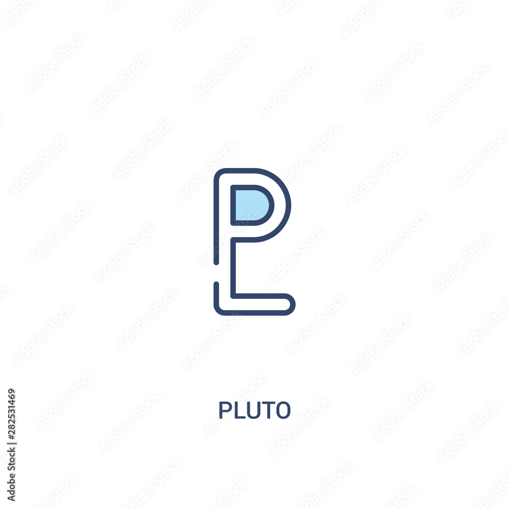 pluto concept 2 colored icon. simple line element illustration. outline blue pluto symbol. can be used for web and mobile ui/ux. pluto concept 2 colored icon. simple line element illustration. outline blue pluto symbol. can be used for web and mobile ui/ux.