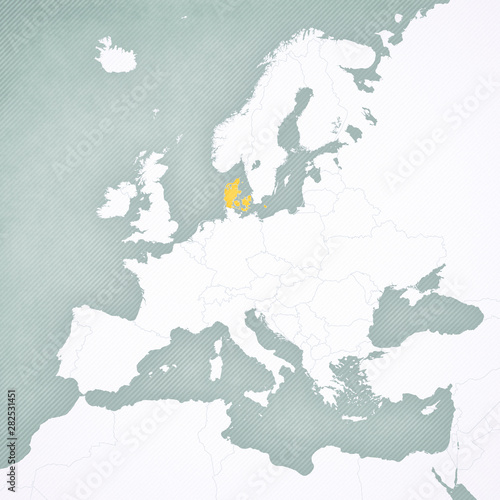 Map of Europe - Denmark