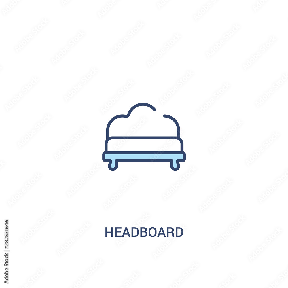 headboard concept 2 colored icon. simple line element illustration. outline blue headboard symbol. can be used for web and mobile ui/ux. headboard concept 2 colored icon. simple line element illustration. outline blue headboard symbol. can be used for web and mobile ui/ux.