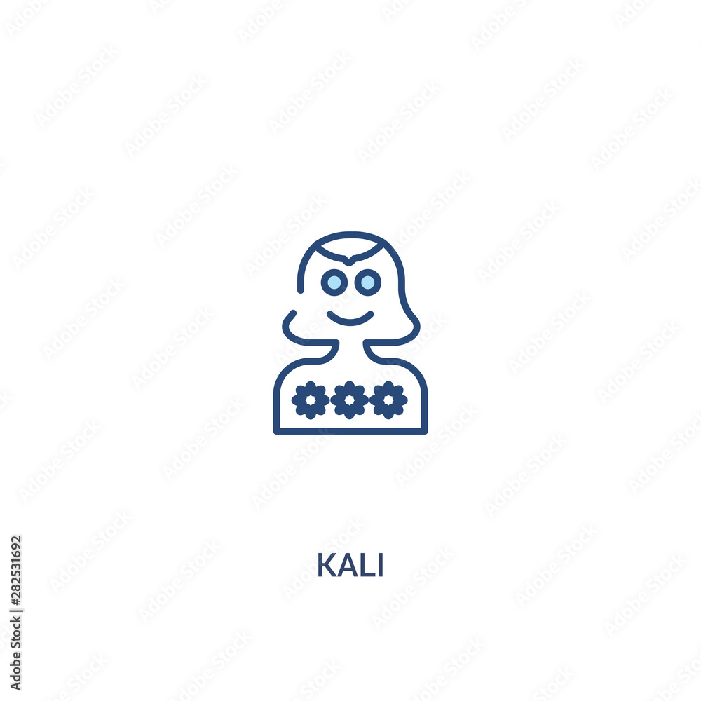 kali concept 2 colored icon. simple line element illustration. outline blue kali symbol. can be used for web and mobile ui/ux. kali concept 2 colored icon. simple line element illustration. outline blue kali symbol. can be used for web and mobile ui/ux.