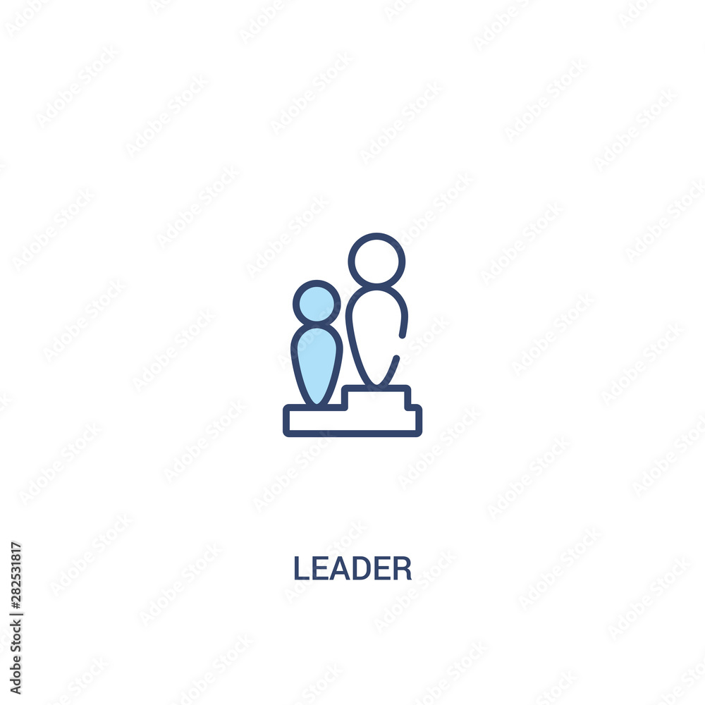 leader concept 2 colored icon. simple line element illustration. outline blue leader symbol. can be used for web and mobile ui/ux. leader concept 2 colored icon. simple line element illustration. outline blue leader symbol. can be used for web and mobile ui/ux.