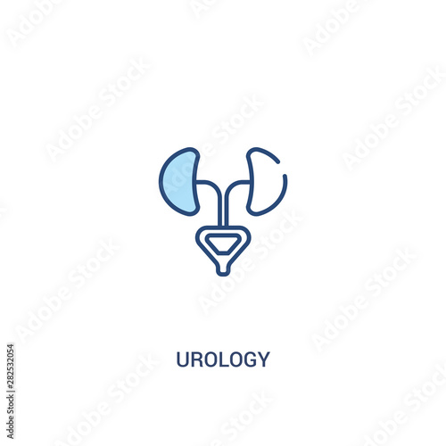 urology concept 2 colored icon. simple line element illustration. outline blue urology symbol. can be used for web and mobile ui/ux.