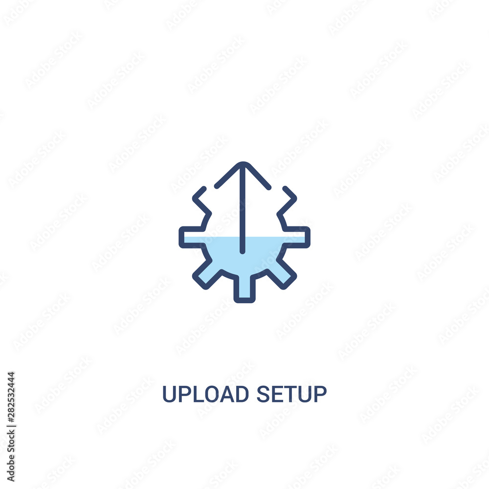 upload setup concept 2 colored icon. simple line element illustration. outline blue upload setup symbol. can be used for web and mobile ui/ux. upload setup concept 2 colored icon. simple line element illustration. outline blue upload setup symbol. can be used for web and mobile ui/ux.