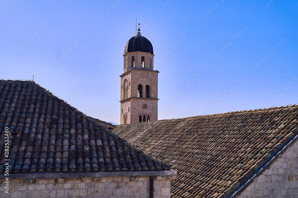 Panorama Dubrovnik Old Town roofs . Europe, Croatia Panorama Dubrovnik Old Town roofs . Europe, Croatia