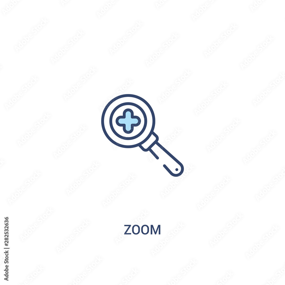 zoom concept 2 colored icon. simple line element illustration. outline blue zoom symbol. can be used for web and mobile ui/ux. zoom concept 2 colored icon. simple line element illustration. outline blue zoom symbol. can be used for web and mobile ui/ux.