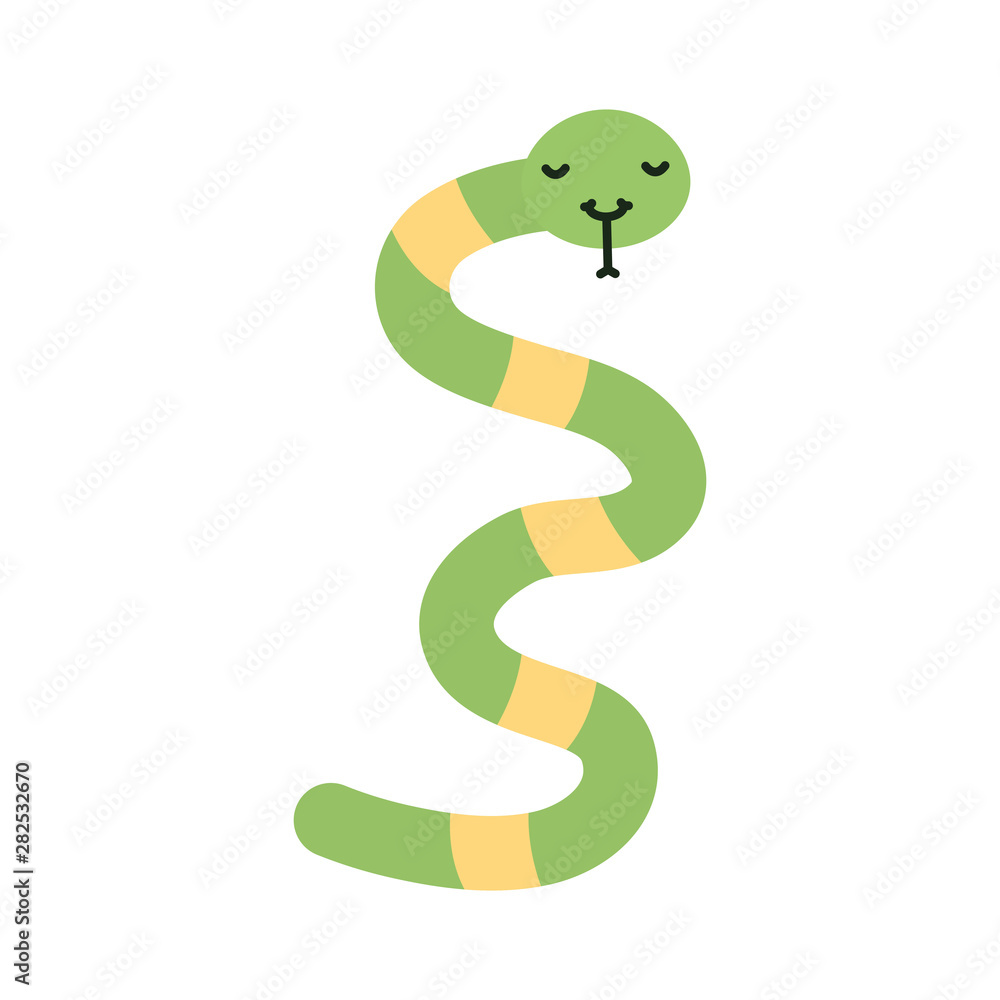 Naklejka premium cute little snake kawaii character
