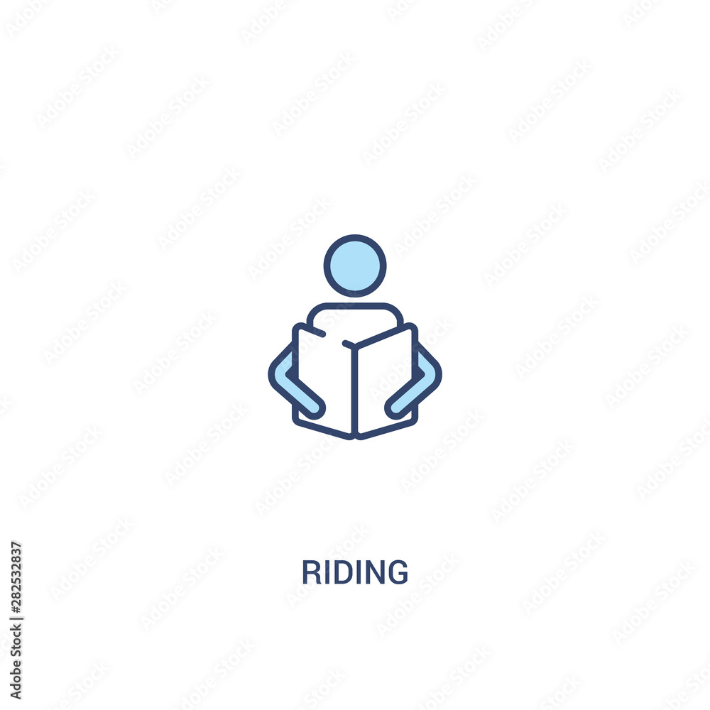 riding concept 2 colored icon. simple line element illustration. outline blue riding symbol. can be used for web and mobile ui/ux. riding concept 2 colored icon. simple line element illustration. outline blue riding symbol. can be used for web and mobile ui/ux.