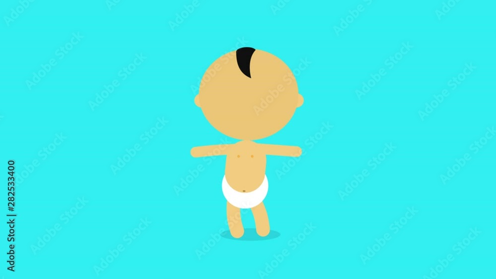 Cute cartoon little baby dancing in funny way. Cute little baby boy seamless loop cartoon animation. funny baby dancing and having fun 4k. character animation for kids songs. baby waving his hands. Cute cartoon little baby dancing in funny way. Cute little baby boy seamless loop cartoon animation. funny baby dancing and having fun 4k. character animation for kids songs. baby waving his hands.
