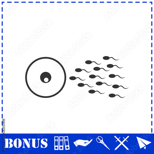 Fertilization icon flat