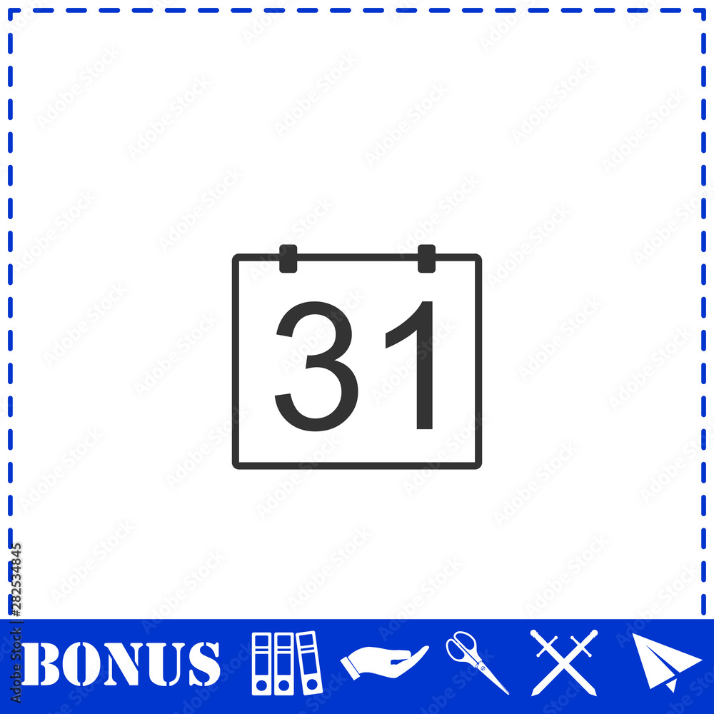 31 calendar days icon flat 31 calendar days icon flat