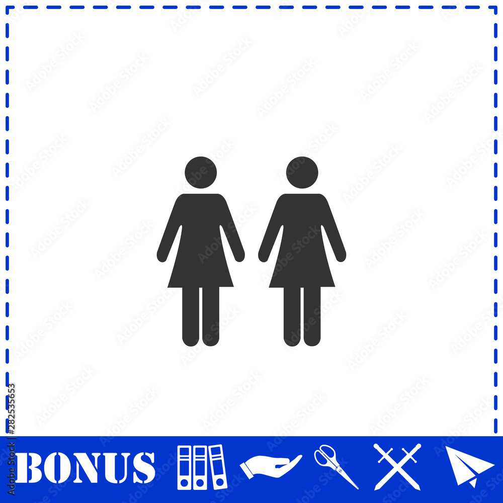 Lesbian icon flat Lesbian icon flat