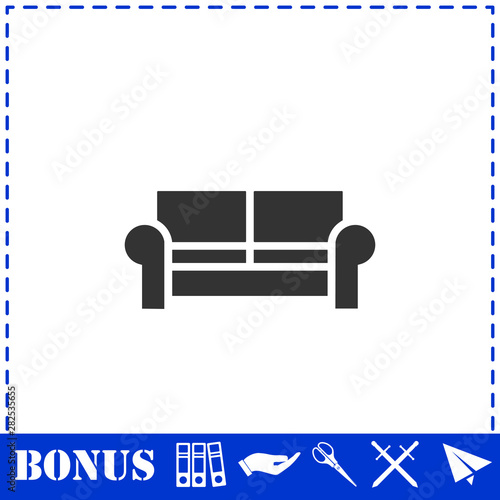 Sofa icon flat