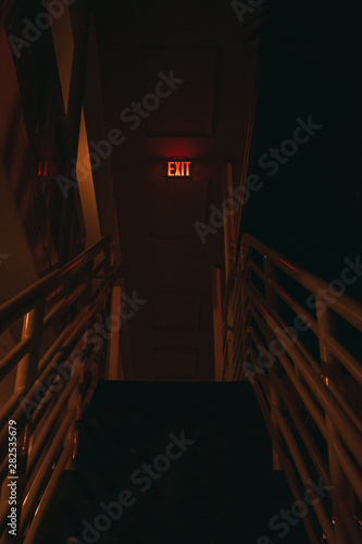 Exit abstract sign
