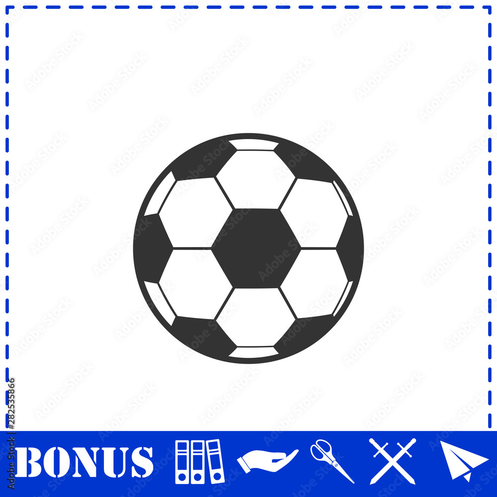 Soccer ball icon flat Soccer ball icon flat
