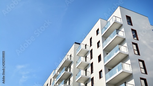 Αφίσα modern building with balconies