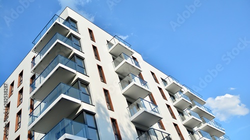 Canvas-taulu modern building with balconies