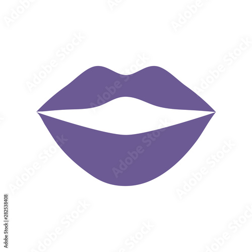 sexy female lips pop art style
