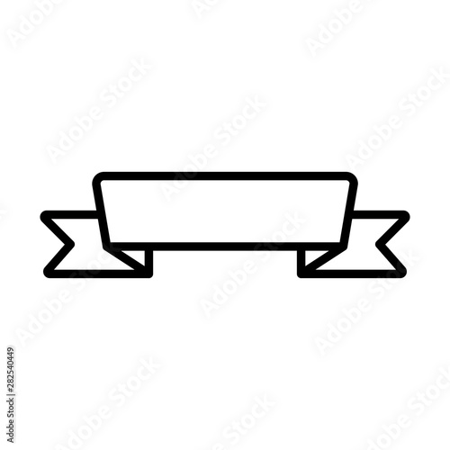 ribbon frame tape isolated icon